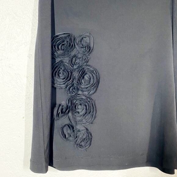 NEW! Saks Fifth Avenue Floral Applique Skirt A Line Black Casual - S - Picture 9 of 10